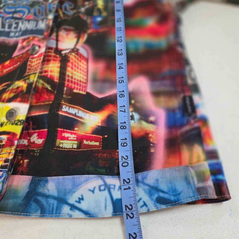 Impulse California Womens Medium NYC Times Square Photo Print Jacket Made in USA - Picture 10 of 11